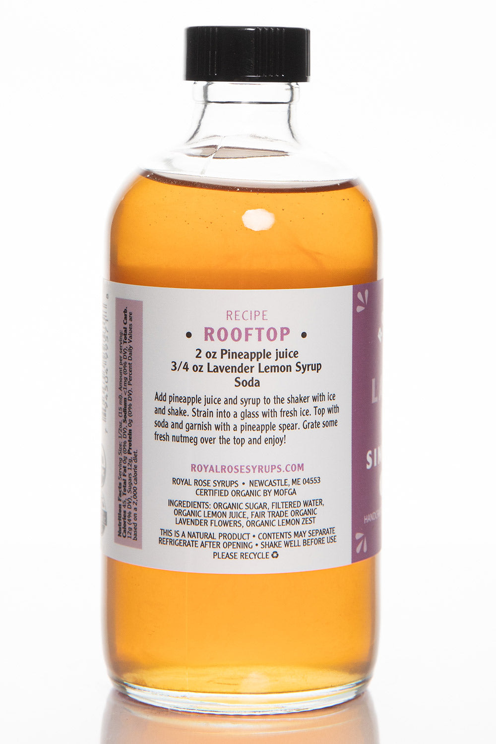 Lavender Lemon Organic Simple Syrup