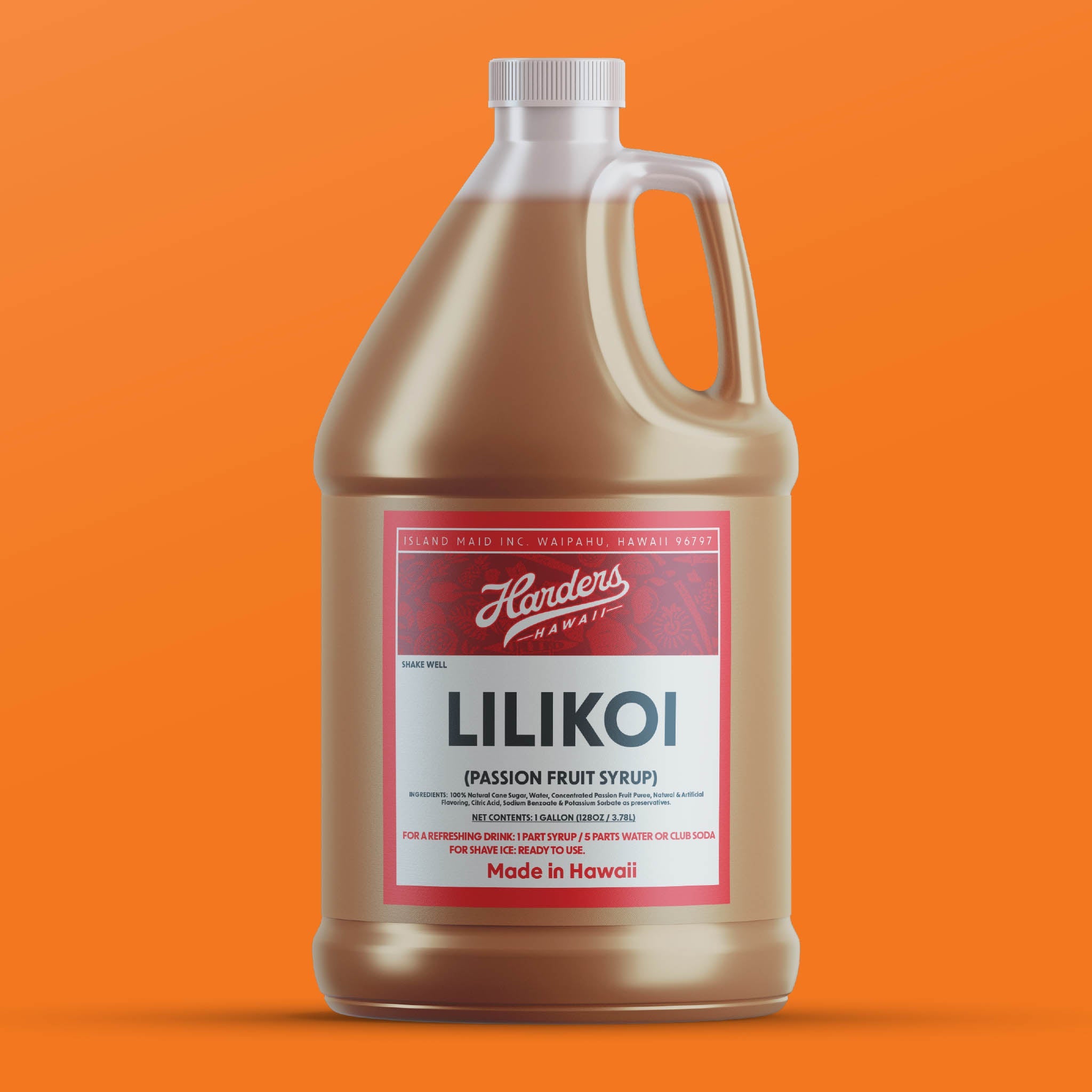 picture of a sample of a single gallon size harders ready to use syrup  (as an example)