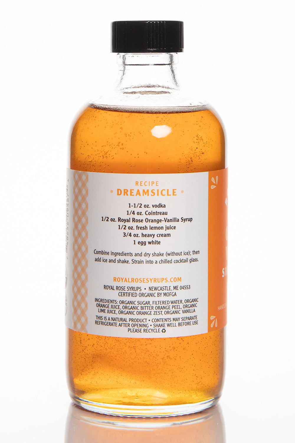 Orange Vanilla Organic Simple Syrup