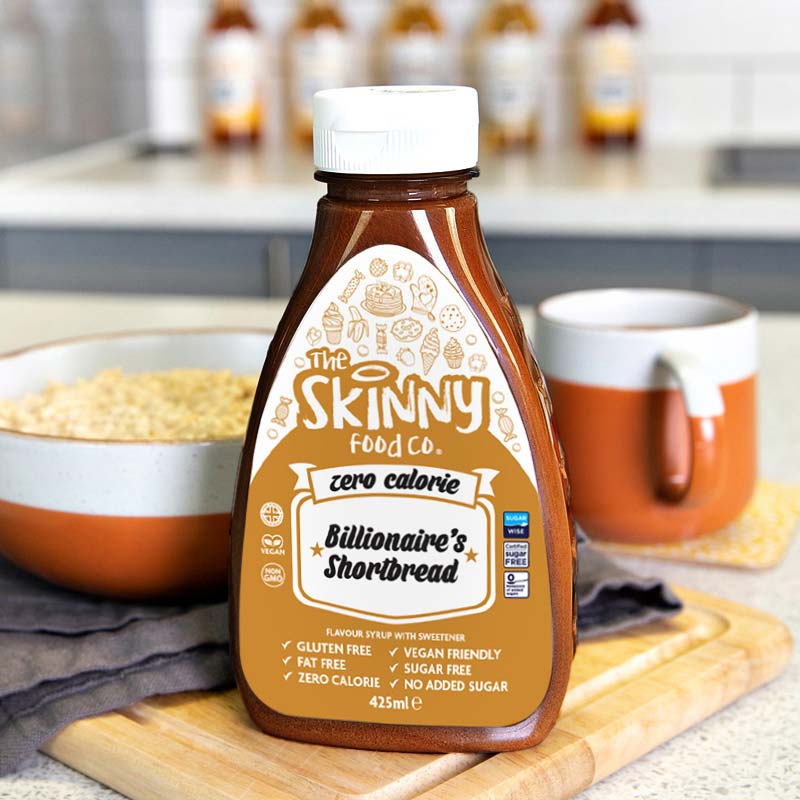 Billionaire Shortbread Flavour Zero Calorie Sugar Free Skinny Syrup - 425ml