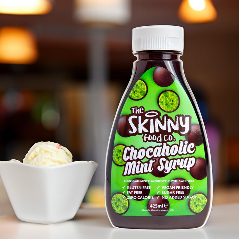 (Clearance, Past Best Before June 2025) Chocaholic Chocolate & Mint Flavour Syrup - Low Calorie - 425ml
