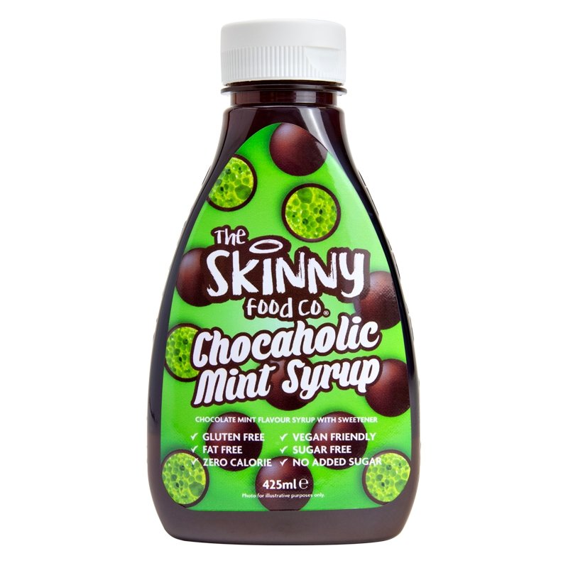 (Clearance, Past Best Before June 2025) Chocaholic Chocolate & Mint Flavour Syrup - Low Calorie - 425ml