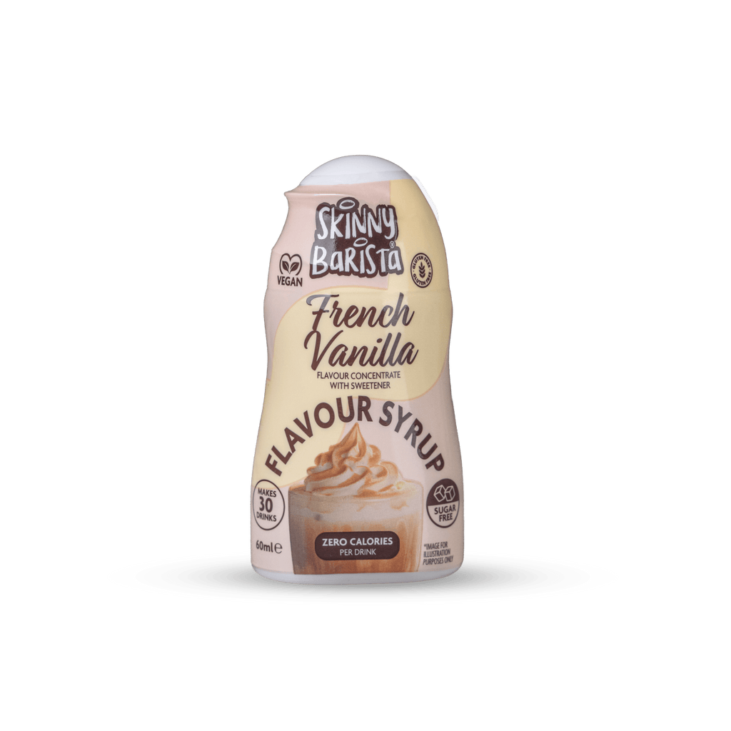 French Vanilla Flavour Barista Shot Sugar Free Skinny Coffee Syrup - 60ml