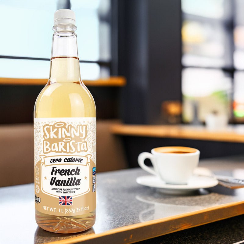French Vanilla Syrup - Zero Calorie Sugar Free Skinny Coffee  - 1 Litre US