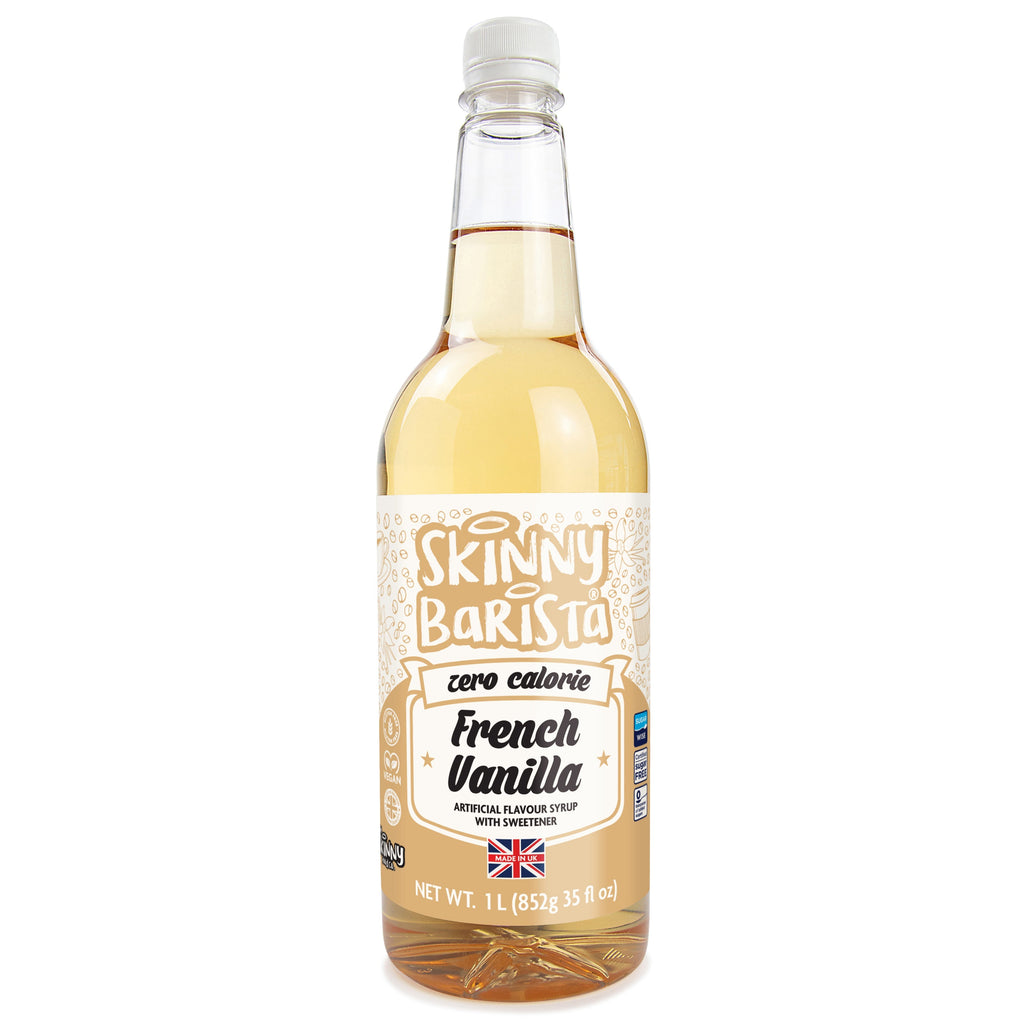 French Vanilla Syrup - Zero Calorie Sugar Free Skinny Coffee  - 1 Litre US