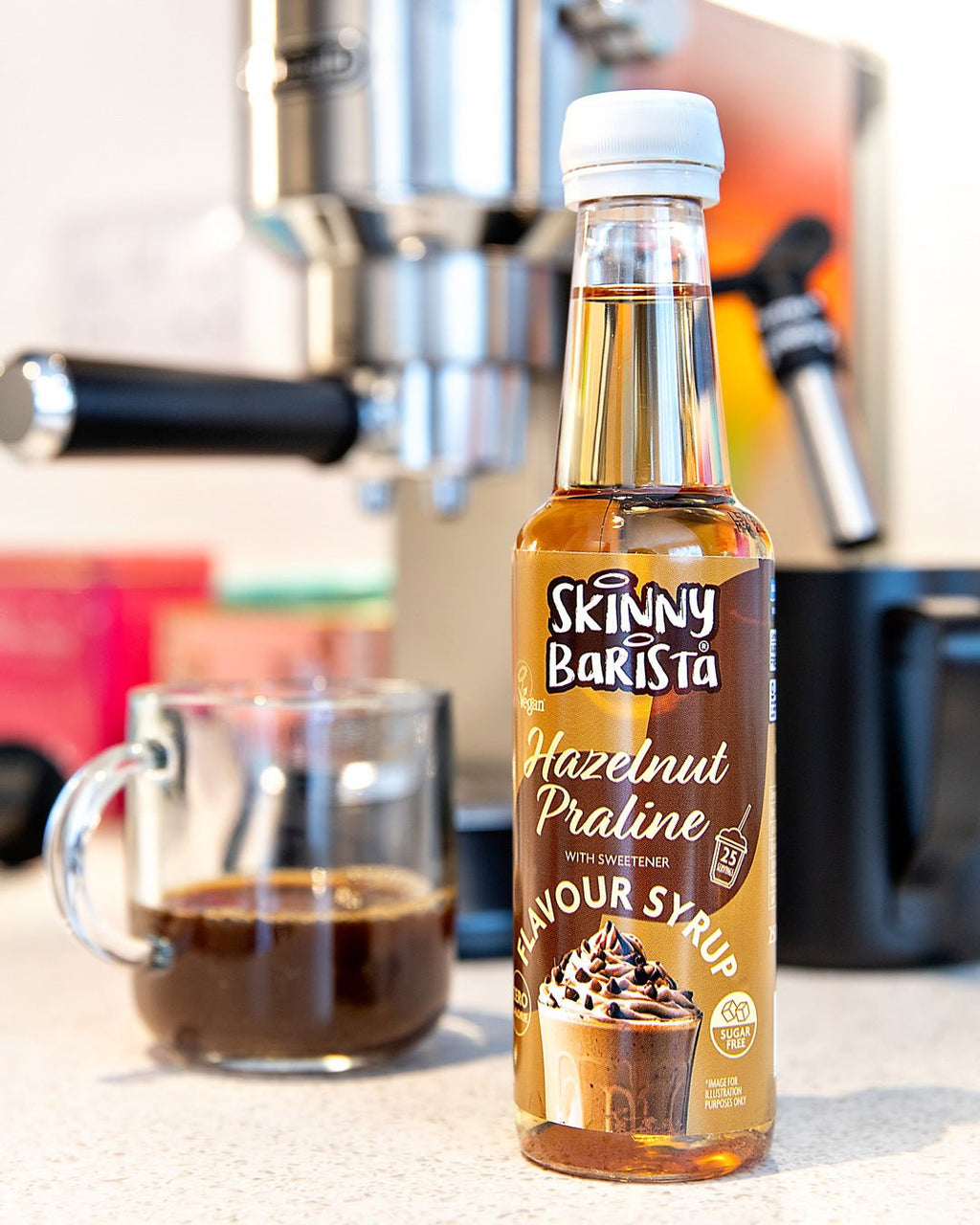 Hazelnut Coffee Syrup - Zero Calorie Sugar Free Skinny- 250ml