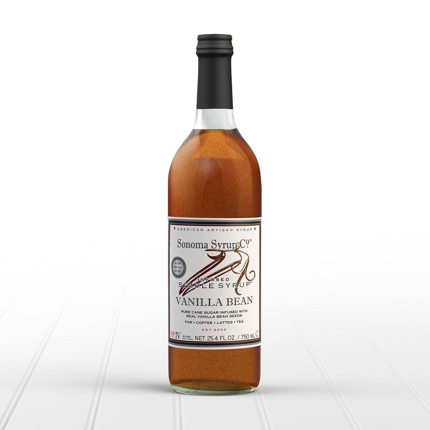 No. 4 Vanilla Bean Infused Simple Syrup - Sonoma Syrup Co.