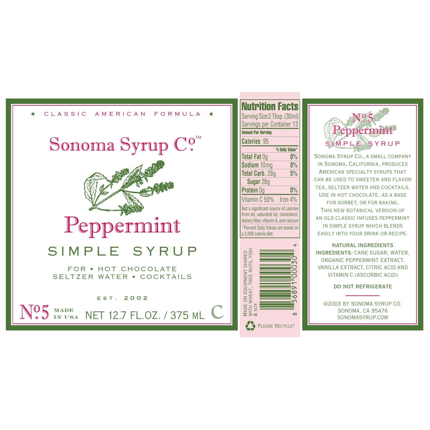 No. 5 Peppermint Simple Syrup