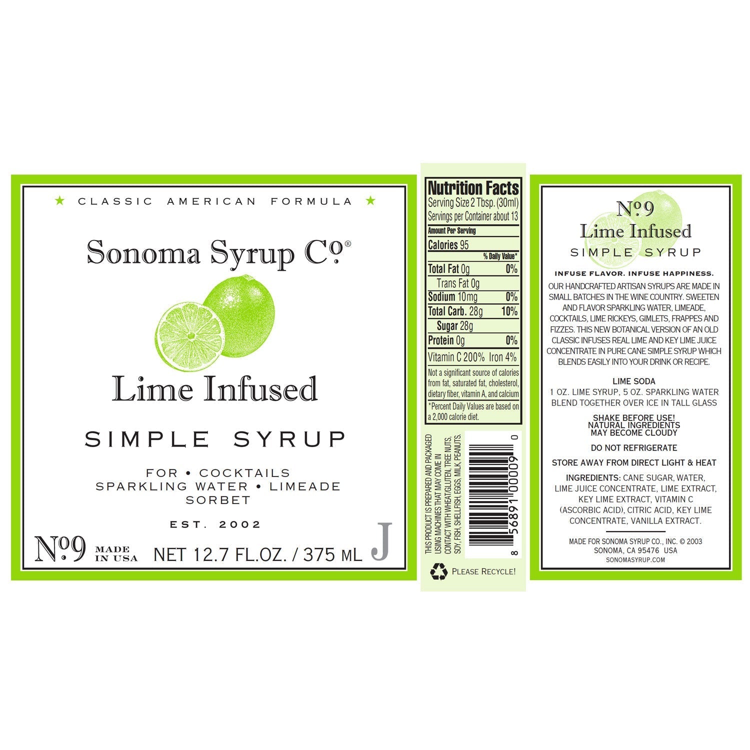 No. 9 Lime Infused Simple Syrup