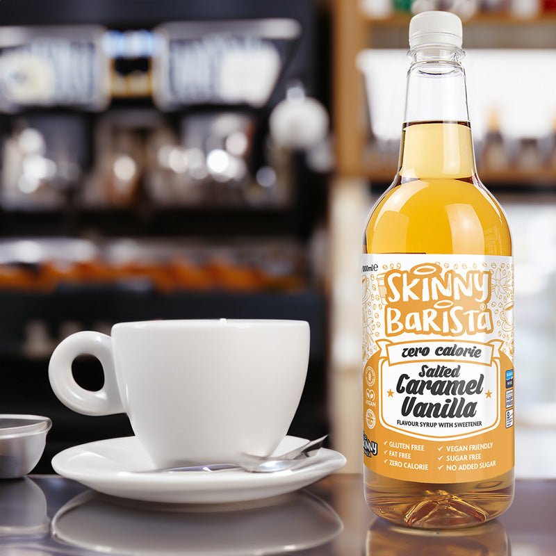 Salted Caramel Vanilla Barista Zero Calorie Sugar Free Skinny Coffee Syrup - 1 Litre